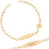 Sakrami Bracciale in Oro Piastrina Incidibile Angioletto Kids + Gioiello con scatola Personalizzata + Idea Regalo per Bambina per Nascita, Battesimo e Comunione Occasioni Speciali + Confezione regalo