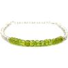 Vatslacreations Bracciale con perline di peridoto con chiusura in argento sterling e componenti naturali gemme autentiche peridoto e pirite braccialetto con perline peridoto braccialetto in peridoto gioielli con