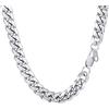 PROSTEEL Collana Uomo Personalizzato Collana Personalizzato Gioielli Uomo Personalizzabili 10mm 51cm