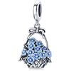 Teleye Braccialetto Charm Bead Cesto di fiori Fascino fai da te Argento sterling 925 Adatto per collana Bracciale Pandora, Braccialetto europeo