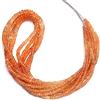 Jaipur Gems Mart Pietra preziosa topazio imperiale AAA+ 3,5 mm-4,5 mm Rondelle sfaccettate | Perle tagliate a mano di pietre preziose preziose topazio imperiale in oro naturale | Filo da 18 pollici
