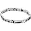 LOTUS STYLE Bracciale Uomo Acciaio Inossidabile 316L - Design Sofisticato, Confortevole e Resistente all'Acqua - Argento 198 mm LS1507-2/1 - Idea Regalo