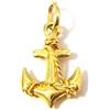 Gioielleria Bucci oro CIONDOLO ANCORA GIALLO 18 KT + COLLANA OMAGGIO