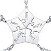 FaithHeart Collana dell'Amicizia 2/3/4/5/6/7/8 Pezzi Ciondoli a Cuore Separabili Nomi Personalizzati del Migliore Amici Catene Regolabili Gioielli Best Friends BFF per il Regalo di Natale Compleanno