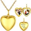 SILVERCUTE Collana con Foto Personalizzata Argento 925 Collana Donna Cuore Portafoto Ciondolo con 2 Foto Personalizzata+ Incisione Placcato Oro con Confezione Regalo per Donna Mamma Amica
