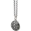 ForFox Collana con ciondolo Yin Yang Tai Chi Cinese piccolo in argento sterling 925 per donna,catena 50cm