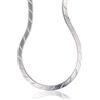Sakrami Collana Catena Piatta Con Disegno - Colore Rodiato, Accessorio Catena 50cm