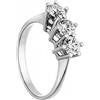 Preziosionline anello trilogy in oro bianco 18 kt diamanti 0,23 taglio brillante colore g taglio eccellent misura 9