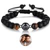 ALBERTBAND Bracciale uomo Bracciale di perline Bracciale proiezione personalizzato con foto Regalo creativo per lui Marito Papà Fidanzato Regalo di compleanno per la festa del papà