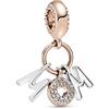 PANDORA Fascino Donna Argento Dorato Zirconia_cubica Forma diversa - 788828C01