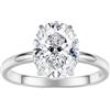 ZUOHUI Anello di fidanzamento solitario con taglio ovale da 3,5 carati, anello in argento sterling S925 for donna, lussuosa fede nuziale scintillante for anniversario e uso quotidiano(Silver,7)