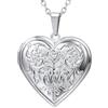 U7 Collana con Foto Personalizzata Donna Cuore Apribile Acciaio Inossdabile