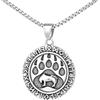 TQWSVUM Collana con Artiglio di Orso Vichingo per Uomo - Catena di Clavicola con Ciondolo Amuleto in Acciaio Inossidabile Nordico con Zampa di Orso - Gioielli di Moda Simbolo Soggezione Animale