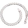 Silberketten-Store Braccialetto in argento 925 massiccio, maglia groumette, lunghezza a scelta 16 - 25 cm, argento