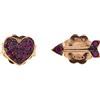 Rue Des Mille Orecchini donna argento 925 Lobo Con Zirconi Cuore Freccia | Orecchini argento 925 donna | Orecchini Argento donna Con Una Potente Carica Sentimentale