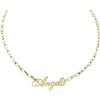 Cavaliere Gioielli Collana Girocollo Nome Personalizzabile Argento 925 Dorato Personalizzato Donna Ragazza MADE IN ITALY