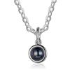 ALBERTBAND Collana Personalizzata con Foto per Uomo Donna Ciondolo Rotondo con Proiezione Foto Regalo Gioiello per la Festa del Papà, Natale, Compleanno, San Valentino (Argento)