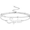 MeMeDIY Cavigliere Personalizzate per Donne Acciaio Inossidabile Caviglia con Nome Lettere Personalizzabile Bracciale Cavigliere da Spiaggia Regolabile per Fidanzata Mamma Figlia -C1