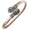 Tibetan Silver Bracciale Polsino Argento Sterling 925 per Donna, Pietre Preziose Labradorite Genuino Braccialetto Design, Fatti A Mano Moda Cuff Bracciali, Regali Gioielli