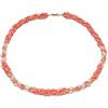 SchmuckDesignByEmma Collana di corallo rosa con perle coltivate d'acqua dolce, Gemma, Corallo