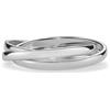 PERIMADE Dainty Trinity - Anello a fascia intrecciata, placcato oro 18 carati, impilabile, da donna, ipoallergenico, in argento Sterling 925, tripla fila, gioiello alla moda regalo dell'amicizia