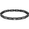 Maserati Jewels bracciale Uomo in Acciaio, ip nero,Pietre preziose, Ceramica