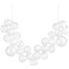 Belachick Retro Collana Uomo Donna Gioielli Ciondolo Pendente Necklace Breve Collana E Orecchini Con Bolle Di Vetro Di Perle Multistrato In Stile Artistico, Set Di Perline Cave Da Matrimonio Moderne Per Le