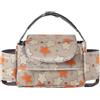 Hiseng Borsa Organizer per Passeggino, PU Universale Portatile Borsa Passeggino Organizer, Tracolla, Grande Capacità, Scomparti Multipli, Borsa Fasciatoio per Carrozzina (Stella,35x15x11cm)