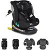 Cangaroo seggiolino auto i-Size Quill (40-150 cm) gruppo 0/1/2/3, Isofix, colorazione:nero
