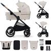 kk Kinderkraft Kinderkraft NEA 2, Passeggino dalla nascita fino a 22 kg, Chiusura con una mano, Posizione sdraiata, Ampia capottina, 4 ruote ammortizzate, filtro UPF 50+, cestello fino a 5 kg, Beige