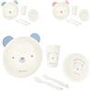 Kikka Boo Kikkaboo Set di stoviglie bambini Bear with me 5 pezzi, motivo animali, ciotola, colori:blu