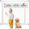 BabyDan Perfect Close, Cancelletto a pressione per scale, 77,3-90,3 cm, Cancelletto per bambini, bianco, Made in Denmark - (Cancelletto per animali)