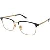 Gucci GG2135O 004 | Occhiali da Vista Graduati | Prova Online | Metallo | Browline | Nero, Oro | Adrialenti