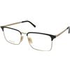 Gucci GG2136O 004 | Occhiali da Vista Graduati | Prova Online | Metallo | Browline | Nero, Oro | Adrialenti