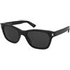 Saint Laurent SL 874 001 | Occhiali da Sole Graduati o Non Graduati | Prova Online | Unisex | Plastica | Quadrati | Nero | Adrialenti