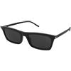 Saint Laurent SL 890 Betty Thin 001 | Occhiali da Sole Graduati o Non Graduati | Prova Online | Unisex | Plastica | Rettangolari | Nero | Adrialenti