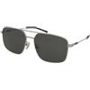 Gucci GG2096SA 001 | Occhiali da Sole Graduati o Non Graduati | Prova Online | Metallo | Quadrati | Argento | Adrialenti
