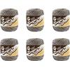 Lily Sugar'N - Filati a velo color crema, 6 confezioni da 71 g, in cotone, 4 medi (pettinati), 120 m