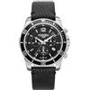 Roamer Nautic Chrono 100 - Orologio da polso uomo al quarzo sportivo cinturino in pelle nero cassa in acciaio inox display analogico nero - 862837-41-55-02