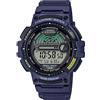Casio Orologio al quarzo da uomo con timer e cinturino in resina, Blu, Orologio al quarzo