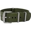 masar 18 mm Premium NATO Green Army - Cinturini per orologi bracciali - 18 mm Verde satin Cinturino Strap
