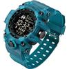 FANMIS Orologio sportivo da uomo, militare, multifunzione, digitale, sveglia, al quarzo, impermeabile
