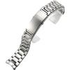 ROUHO Solido Bracciale Acciaio Inossidabile Precisione, Cinturino Metallico con Chiusura Deployante per Omega De Ville Seamaster 300 Planet Ocean Speedmaster