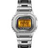 PASOY Orologio digitale multifunzione da uomo, cassa quadrata in acciaio inox, doppio fuso orario, sveglia, cronometro, conto alla rovescia, retroilluminato, orologio impermeabile, Argento, Medium