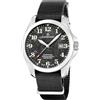 Candino SWISS Orologio Uomo Analogico in Acciaio Inossidabile 316L Argentato - Movimento al Quarzo - Calendario - Vetro Zaffiro ad Alta Resistenza - Impermeabile 10 ATM C4785/4 Field Watch