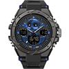 KXAITO Orologio sportivo militare da uomo, impermeabile, con visualizzazione della data, multifunzione, LED, sveglia, cronometro