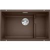 BLANCO SUBLINE 700-U Level - Lavello da cucina in granito sotto-top per basi di lavello con larghezza di 80 cm - SILGRANIT - Marrone - 523461