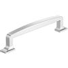 Amerock BP5372126 | Westerly 5-1/16 pollici (128 mm) Centro-centro cromato lucido | Hardware per mobili | Maniglia per cassetti