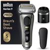 Braun Series 9 PRO +, Rasoio Elettrico Barba, Regolabarba Uomo, Rifinitore di precisione, Custodia Viaggio, Lame Flessibili, SmartCare, Impermeabile, Batteria Litio Ion, Idea Regalo, 9565cc Grafite