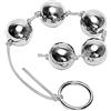 WARFVXIA Giocattoli sessuali con perline anali per donna Anello in acciaio inossidabile Palmare Butt Plug vaginale Cinque palline anali in metallo Giocattoli erotici(Grau)